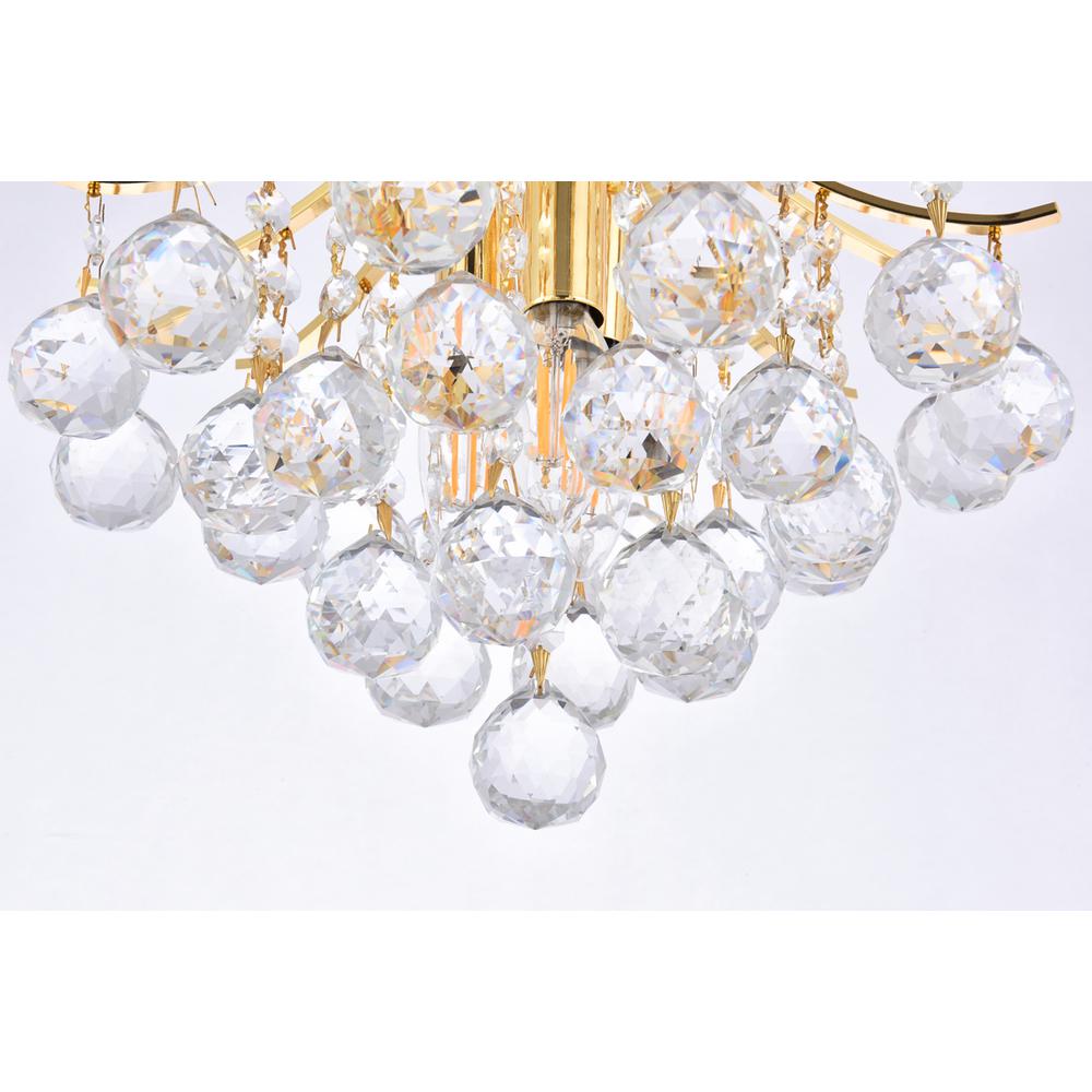 Toureg 3 light Gold Pendant Clear Royal Cut Crystal. Picture 3