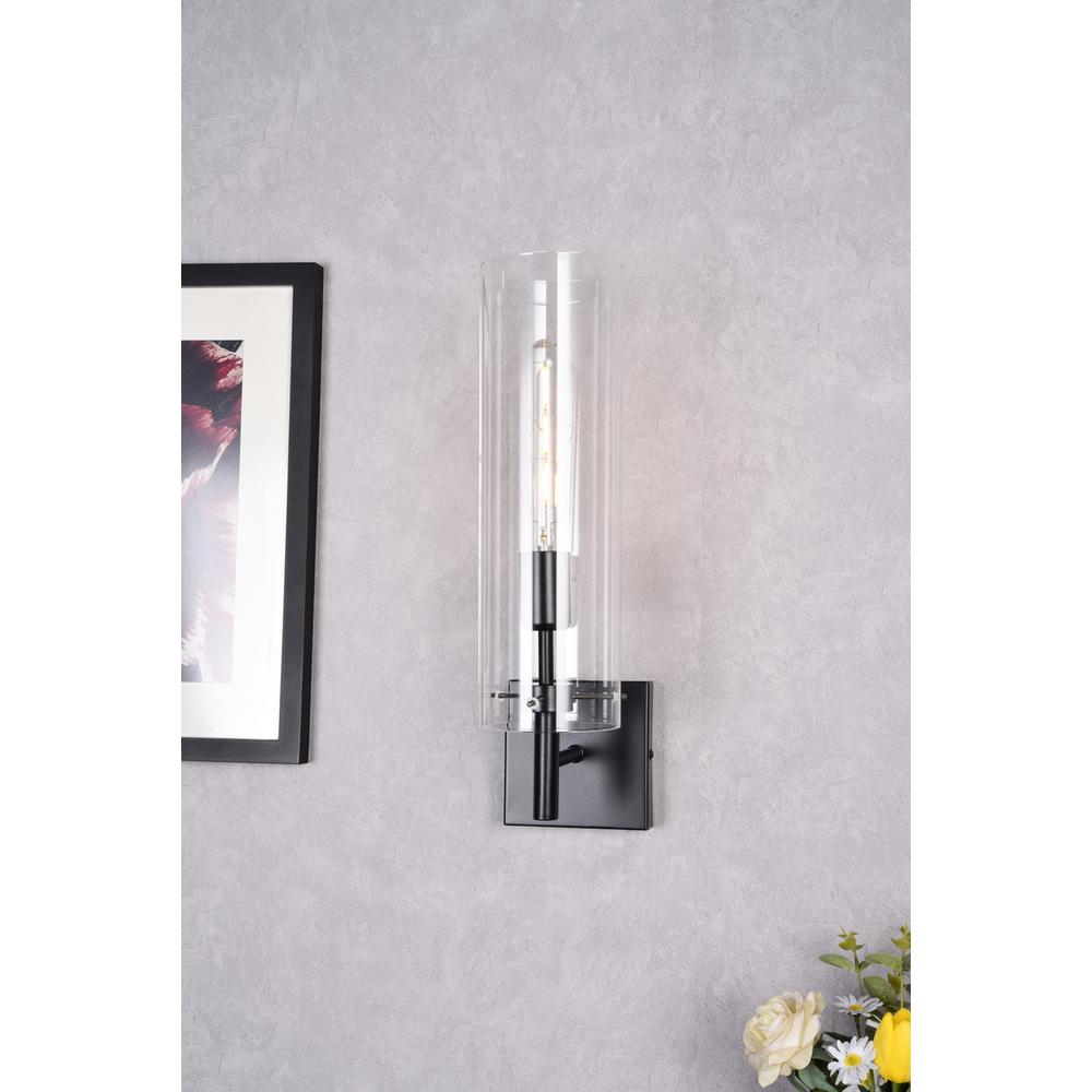 Savant 1 light black wall sconce. Picture 7