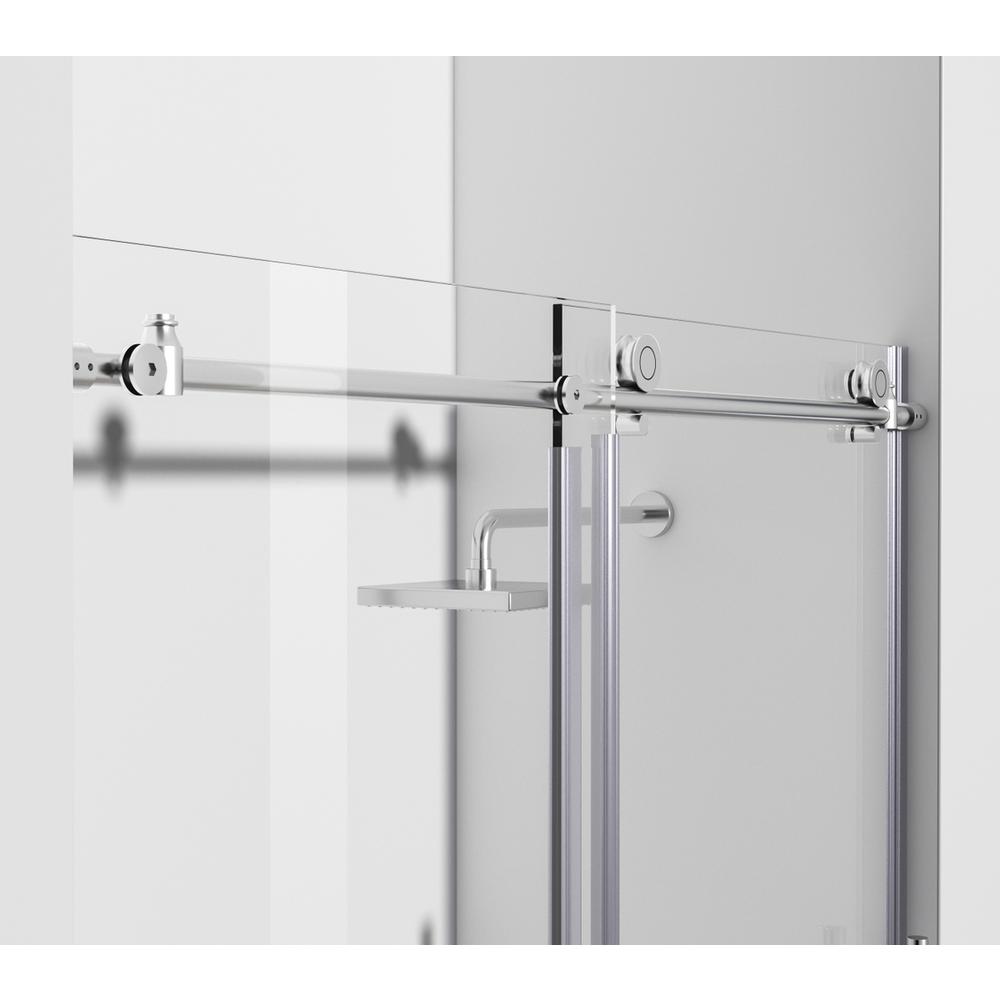 Frameless shower door 60 x 76 Polished Chrome. Picture 7