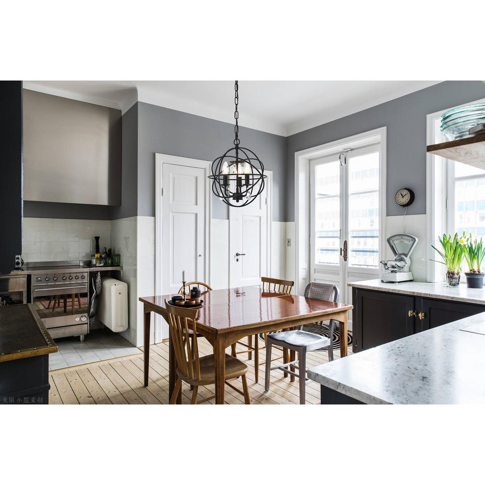Wallace 3 light Matte Black Pendant. Picture 12