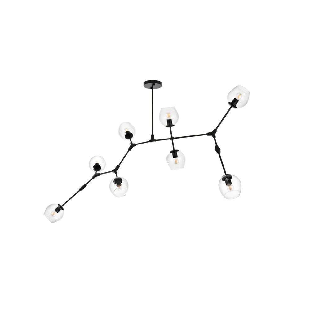 Cavoli 74 inch Chandelier in Black. Picture 7