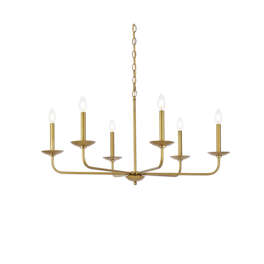 Cohen 36 inch pendant in brass. Picture 2