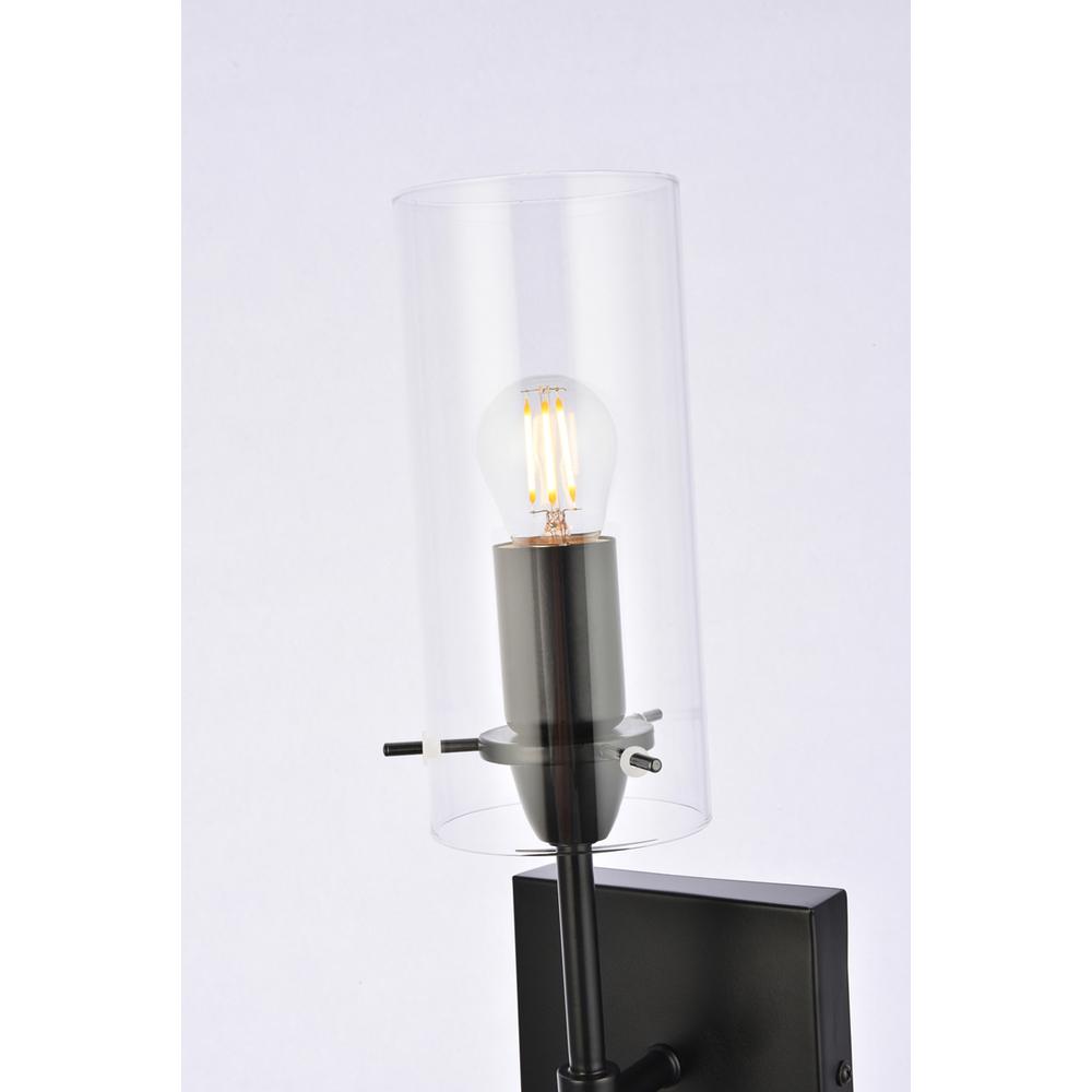 Elsreth 1 light black wall sconce. Picture 3