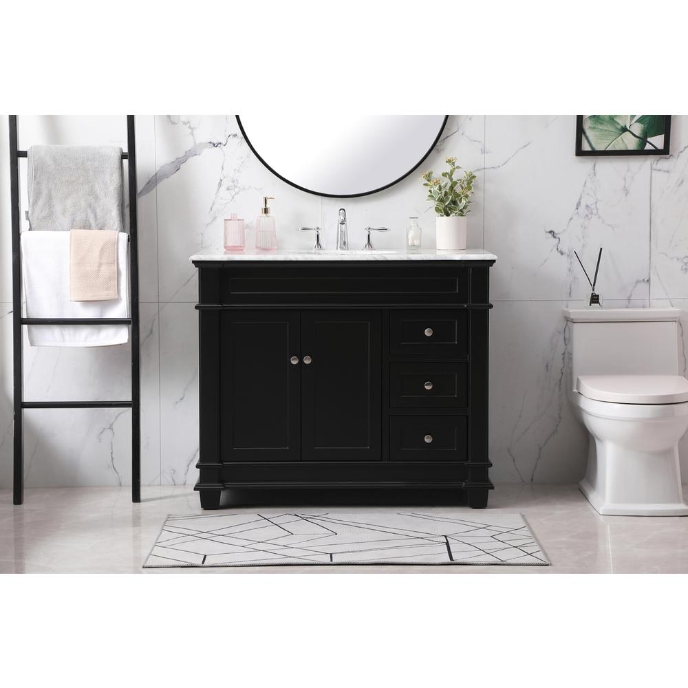 42 inch Single bathroom vanity set in black. Picture 14