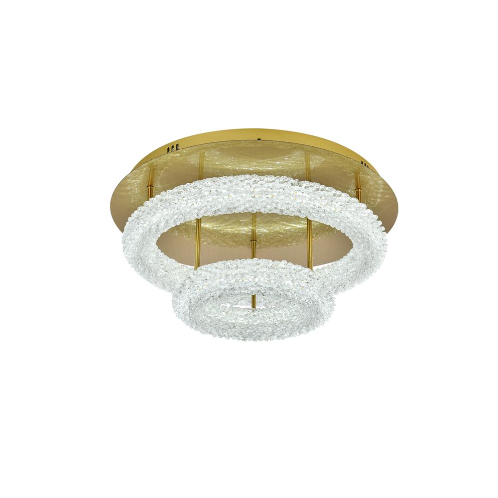 Bowen 22 inch Adjustable LED Flush Mount in Satin Gold. Picture 3