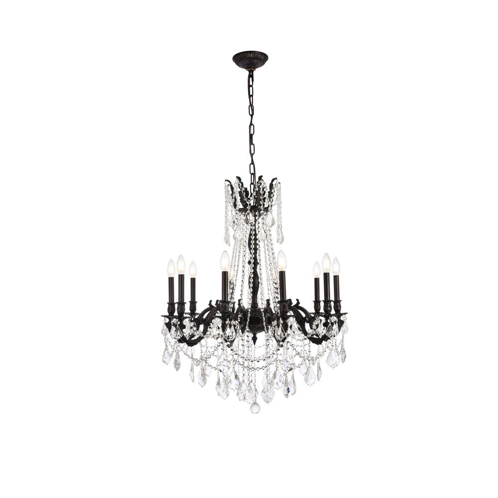 Rosalia 10 light Dark Bronze Chandelier Clear Royal Cut Crystal. Picture 1