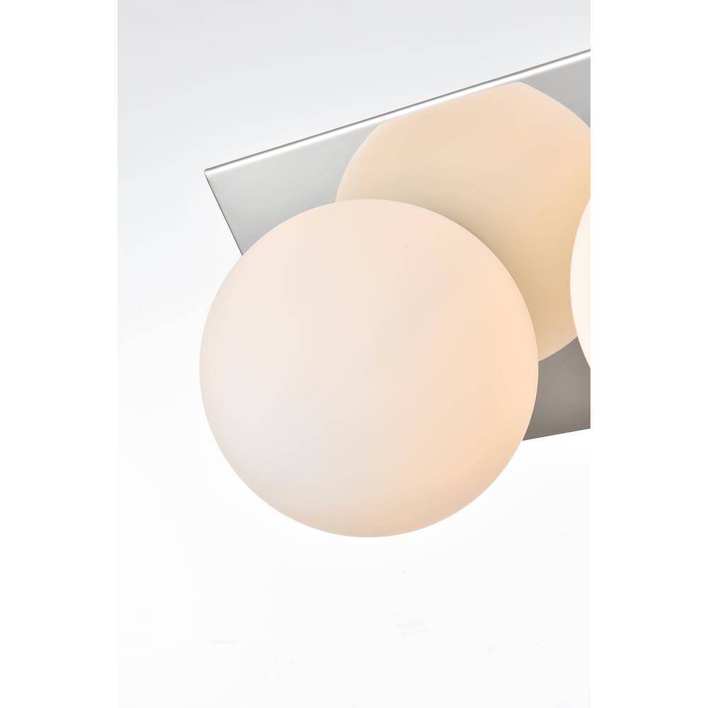 Jillian 2 light Chrome and frosted white Bath Sconce. Picture 3