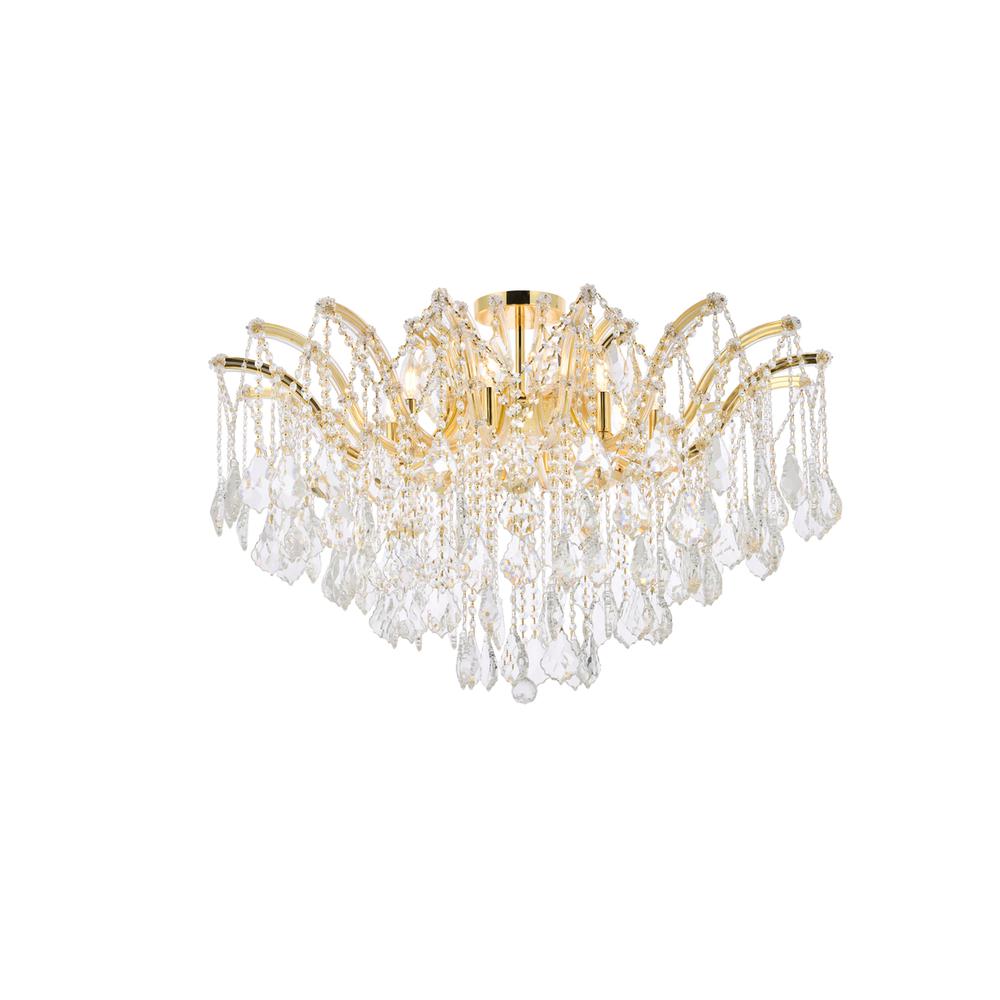 Maria Theresa 8 light Gold Flush Mount Clear Royal Cut Crystal. Picture 2
