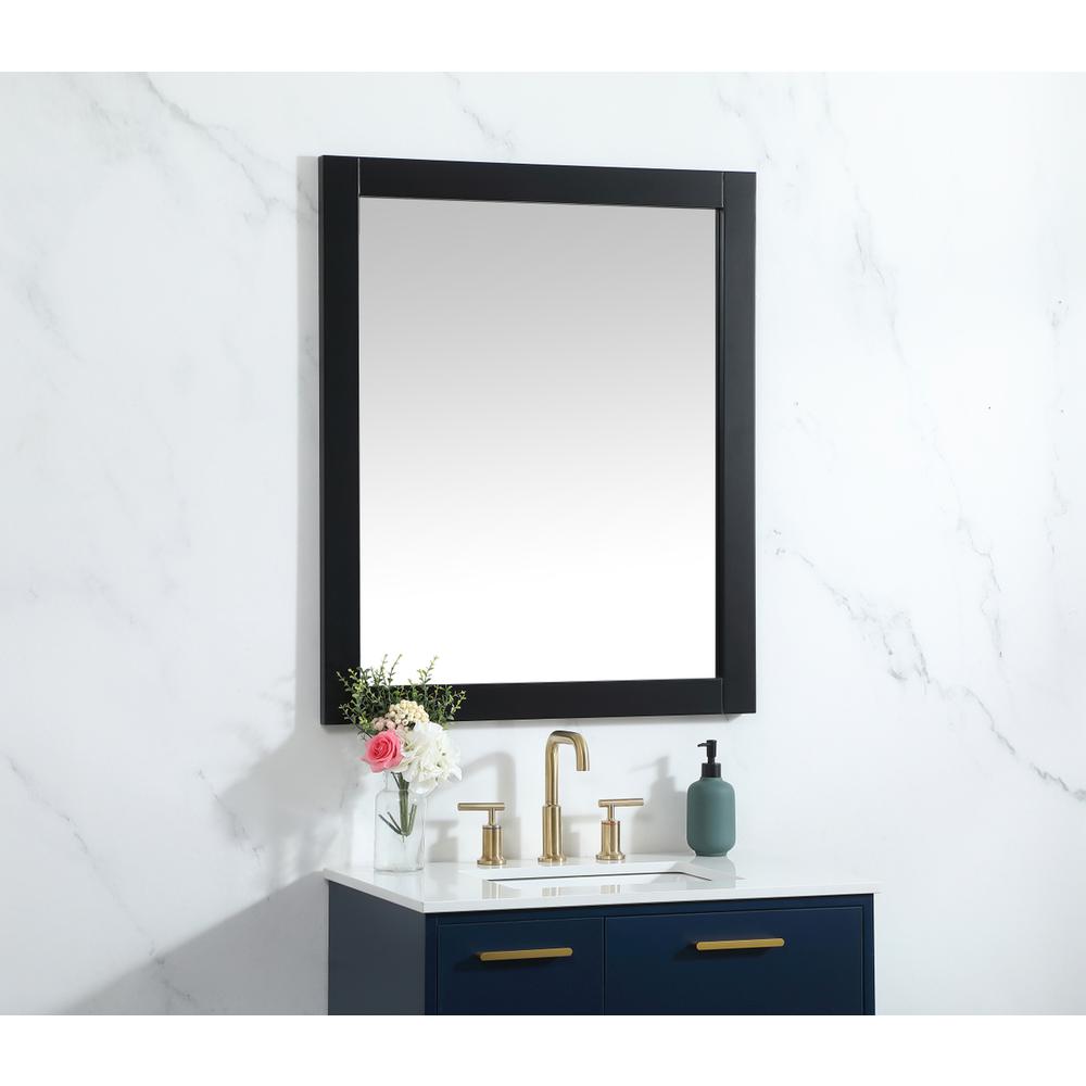 Aqua vanity mirror 30x36 inch in black. Picture 2