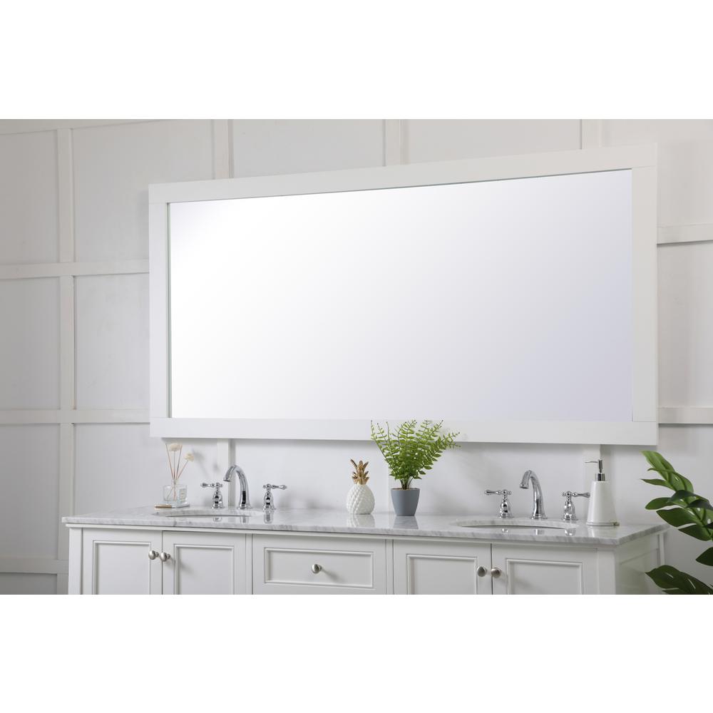 Aqua rectangle vanity mirror 72 inch in White. Picture 2