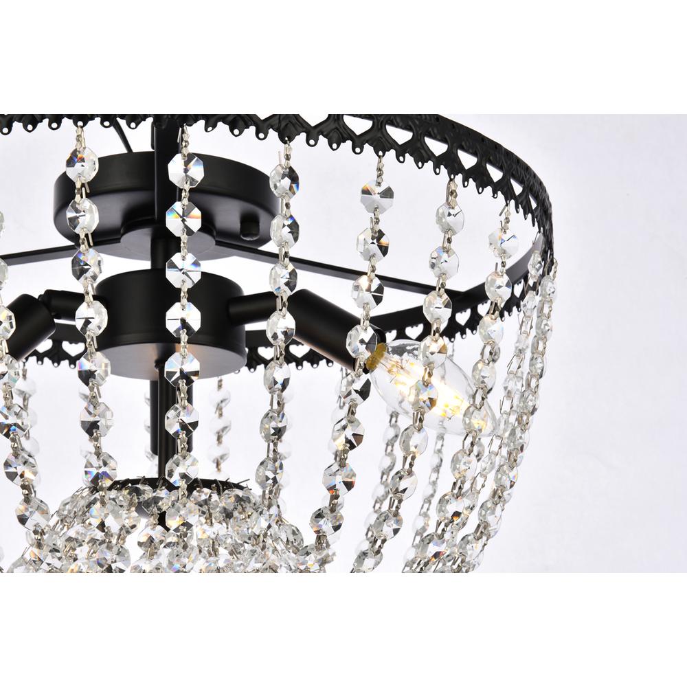 Kylie 16 inch flush mount in black. Picture 4