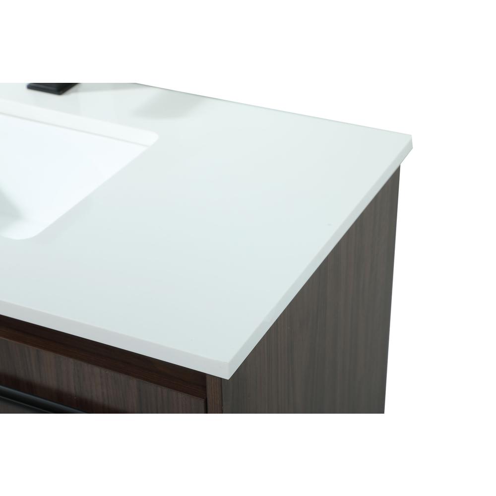 36 inch Single bathroom vanity in walnut. Picture 11