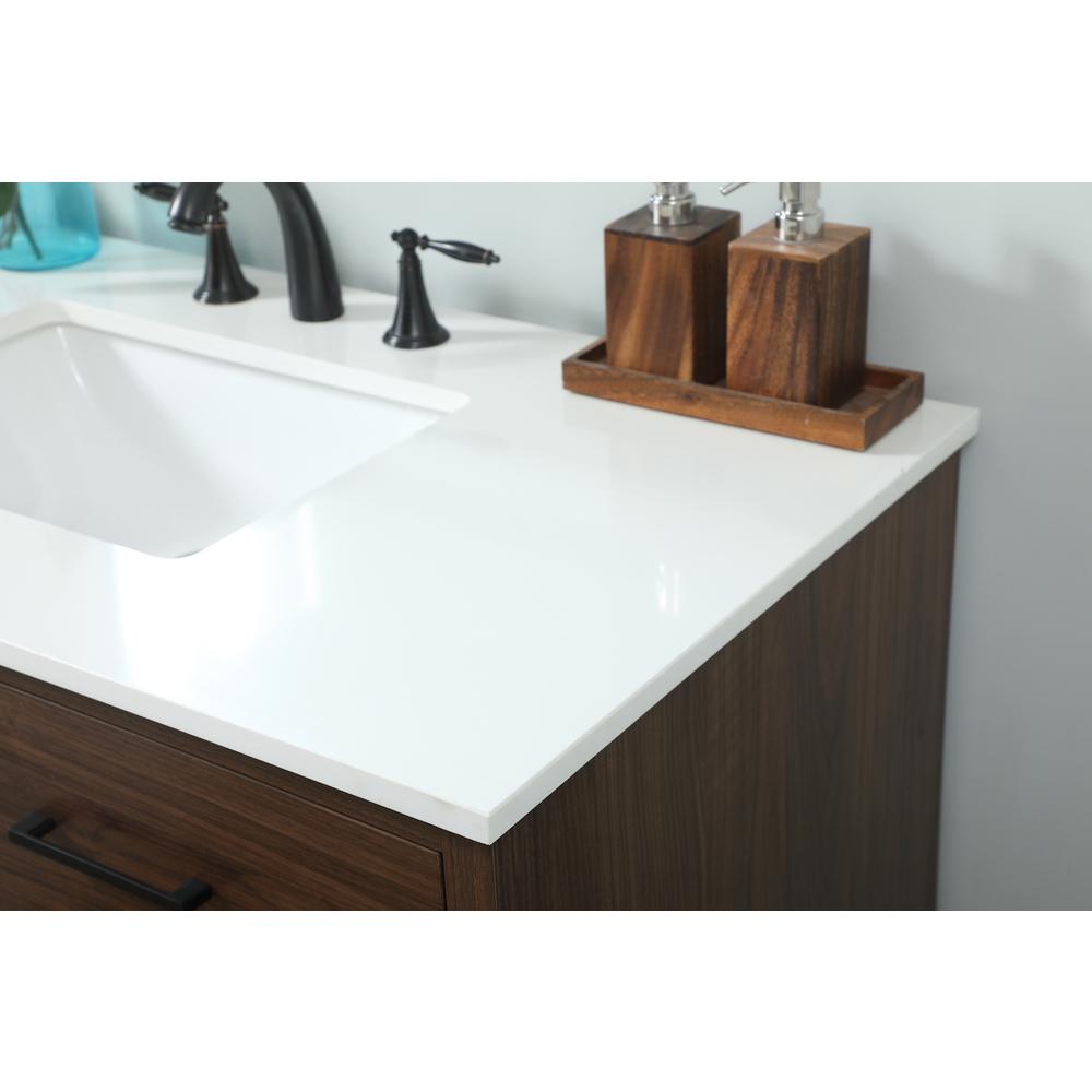 42 inch Single bathroom vanity in walnut. Picture 5