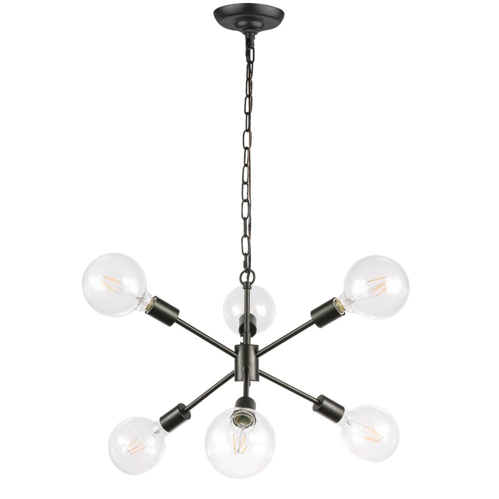 Nolan  6 light Black pendant. Picture 8