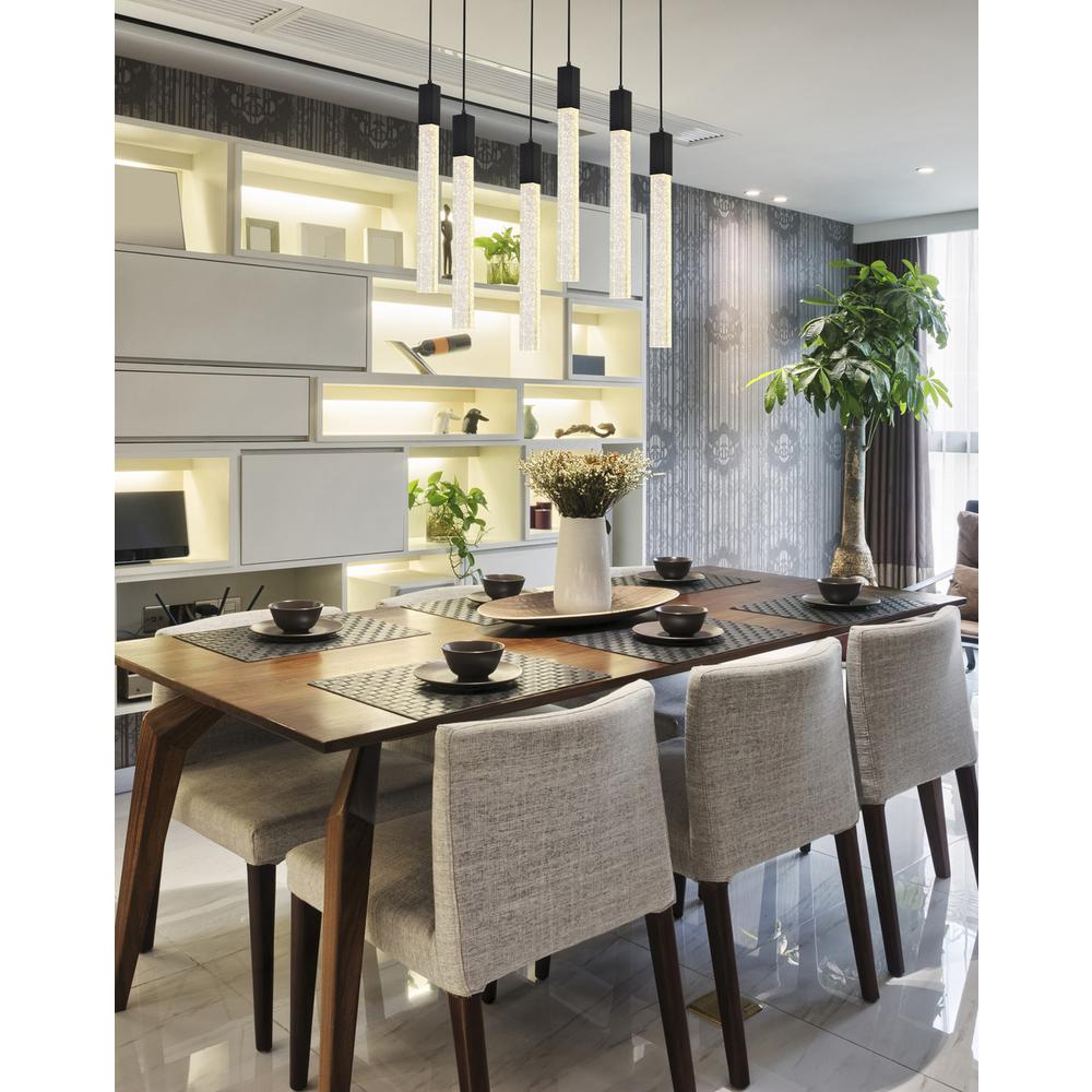 Weston 6 lights pendant in black. Picture 8