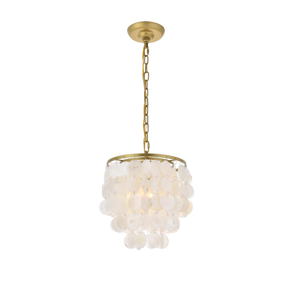 Selene 1 light Brass Pendant. Picture 5