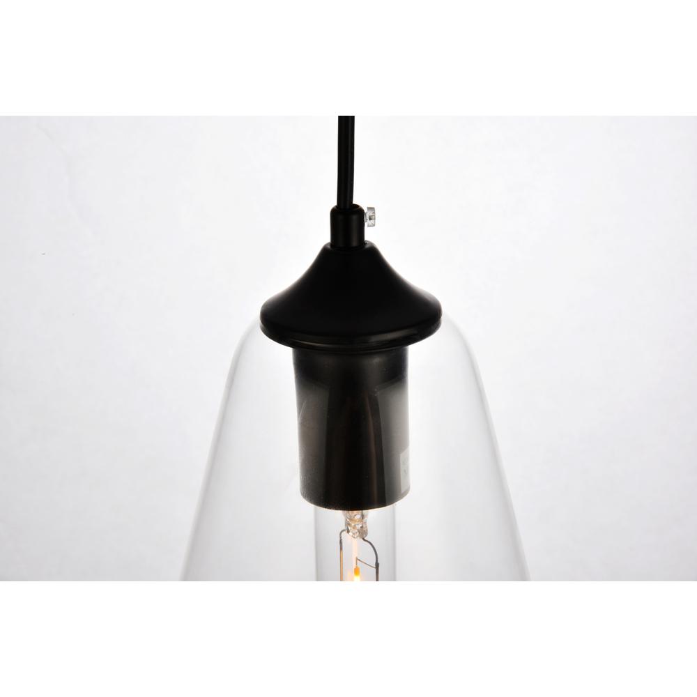 Placido Collection Pendant D5.9 H14.2 Lt:1 Black and Clear Finish. Picture 6