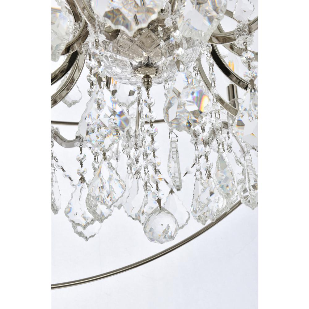 Geneva 18 light polished nickel Chandelier Clear Royal Cut crystal. Picture 3