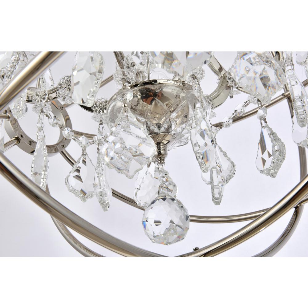 Geneva 5 light polished nickel Pendant Clear Royal Cut crystal. Picture 3