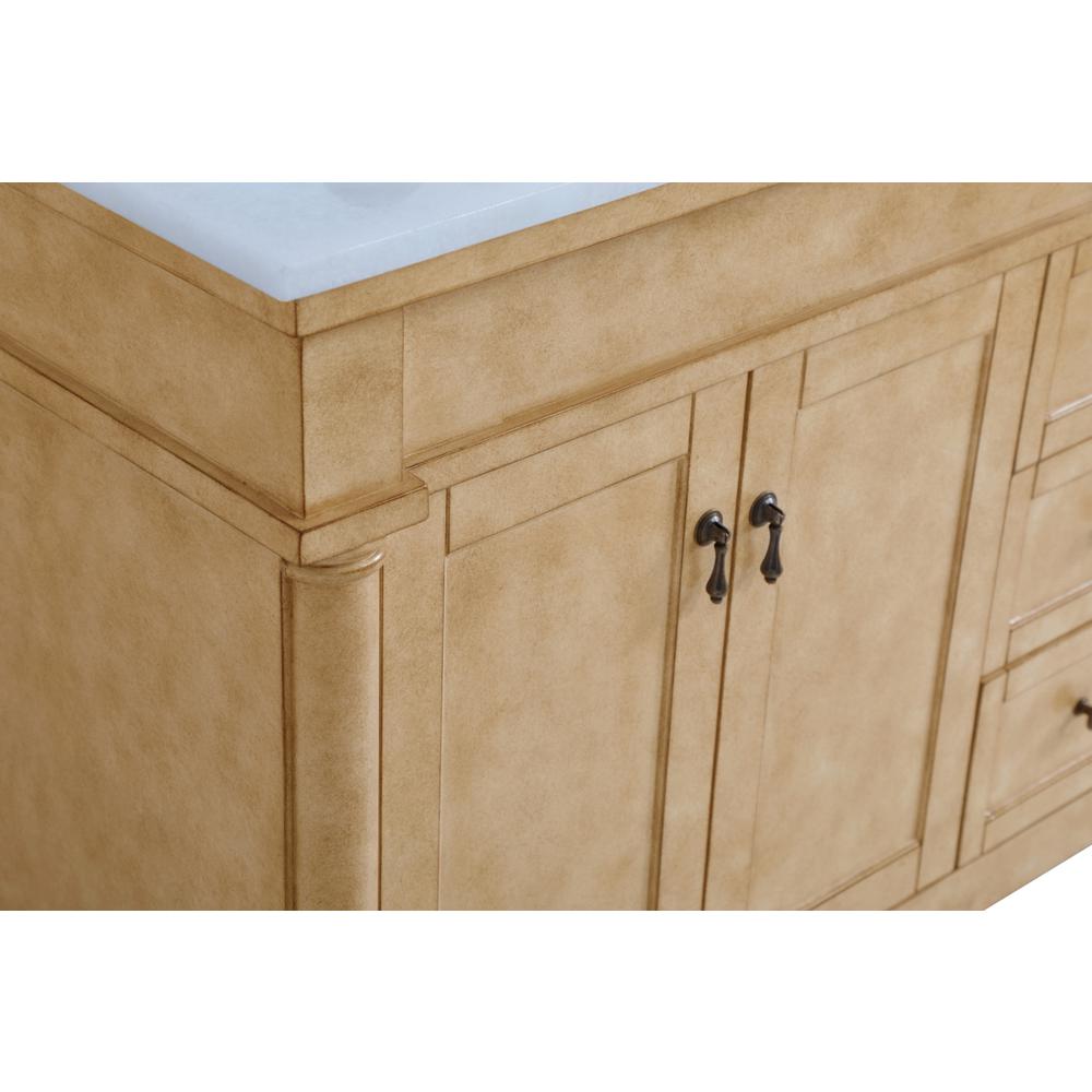 60 inch Double Bathroom Vanity in Antique Beige. Picture 11