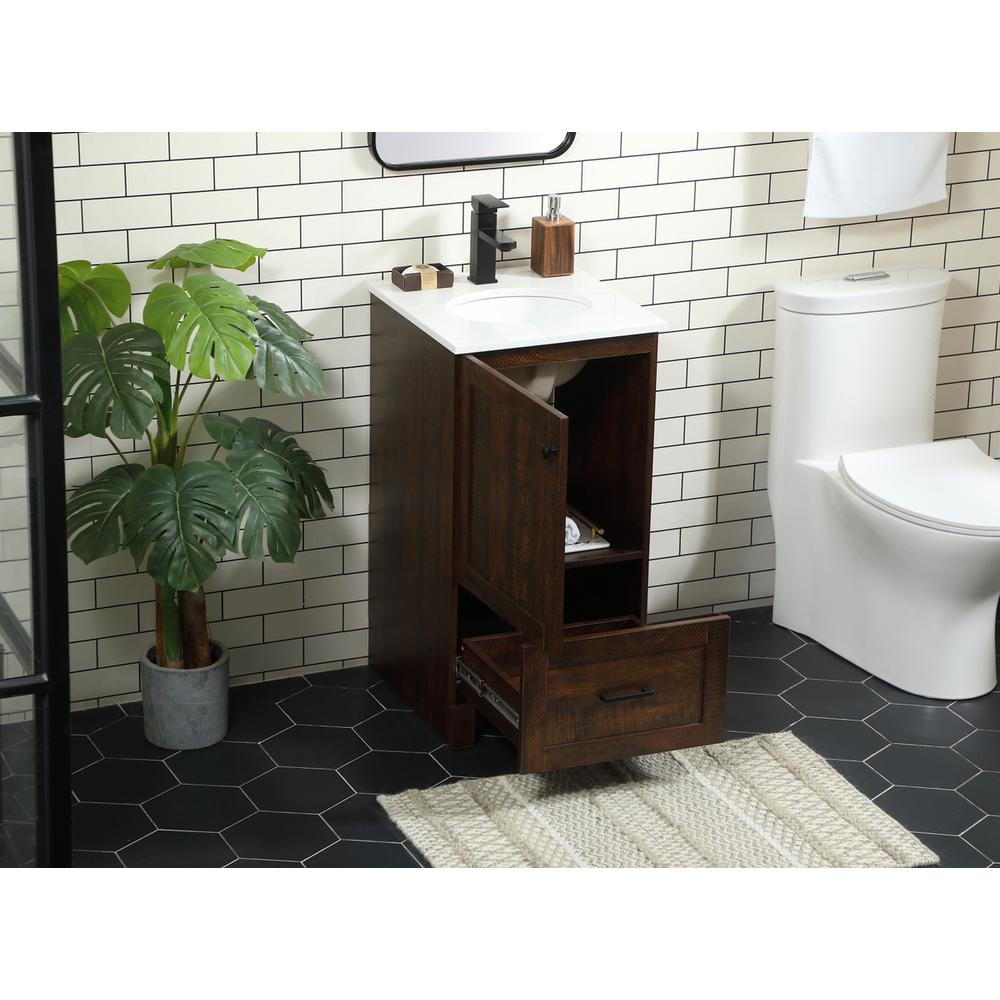 18 inch Single bathroom vanity in expresso. Picture 3