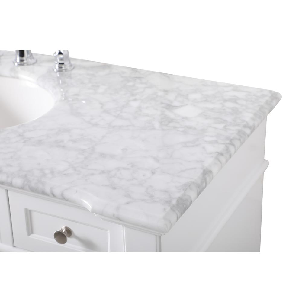 48 inch Single Bathroom Vanity set in White. Picture 11