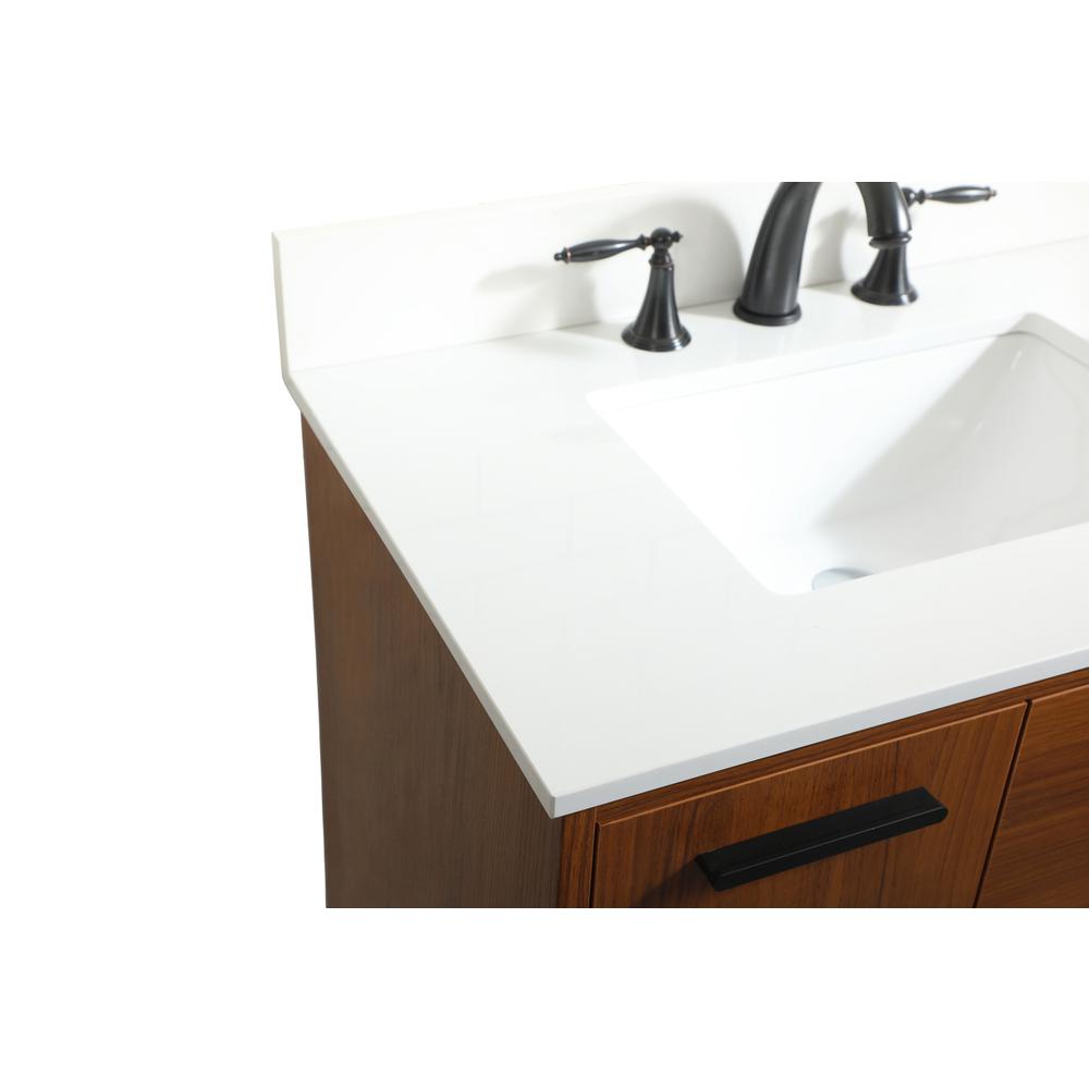 30 inch bathroom vanity in Teak with backsplash. Picture 11