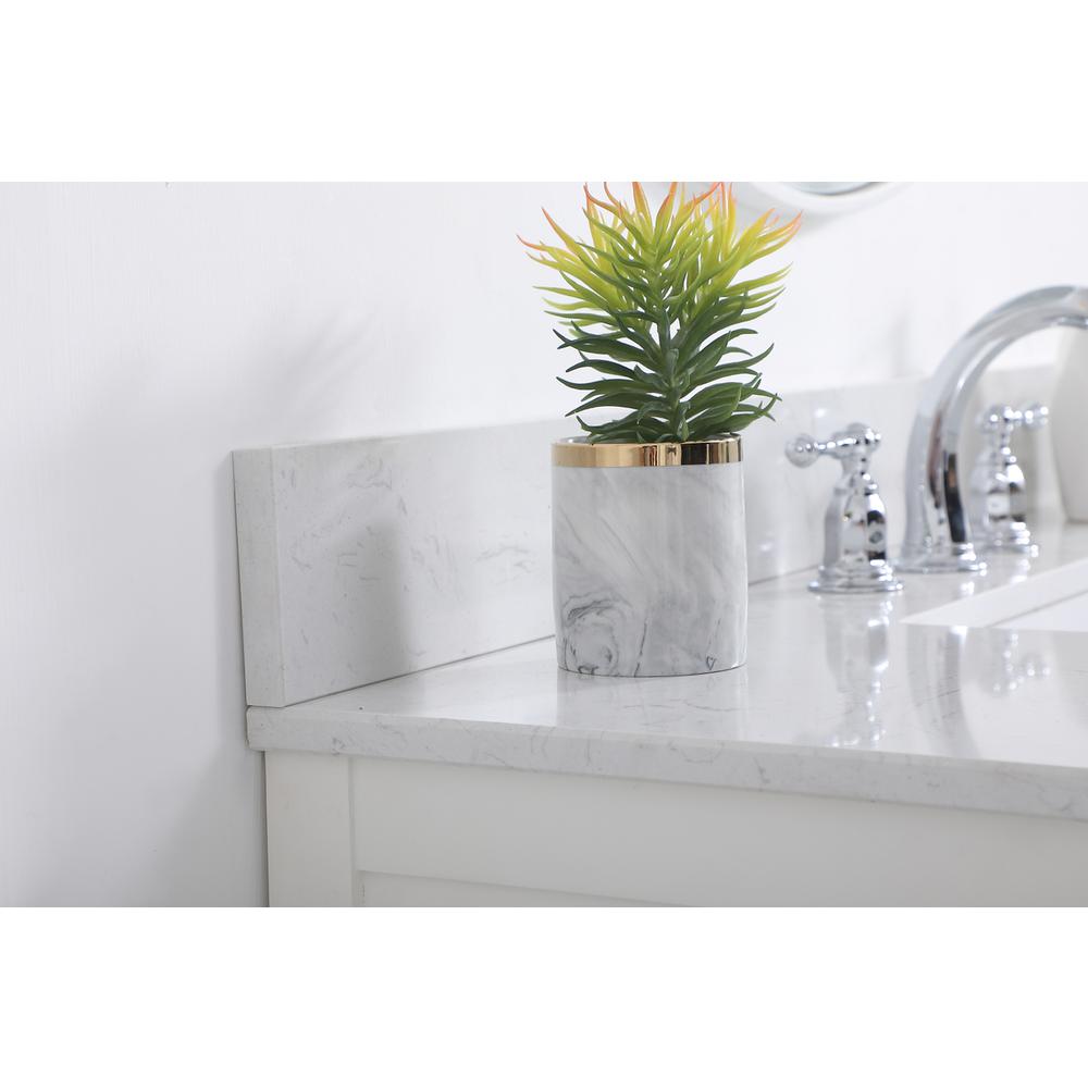 42 inch Single bathroom vanity in white with backsplash. Picture 5