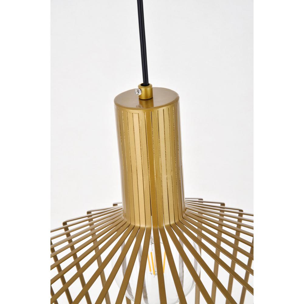 Ronnie 1 Light Brass Pendant. Picture 4