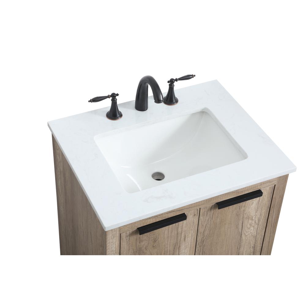 24 Inch SIngle Bathroom Vanity In Natural Oak. Picture 10