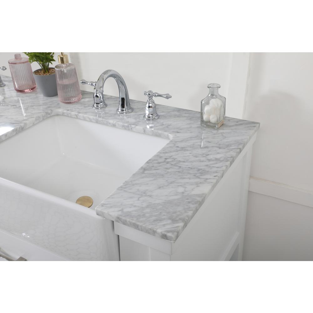 60 inch double bathroom vanity in white. Picture 5