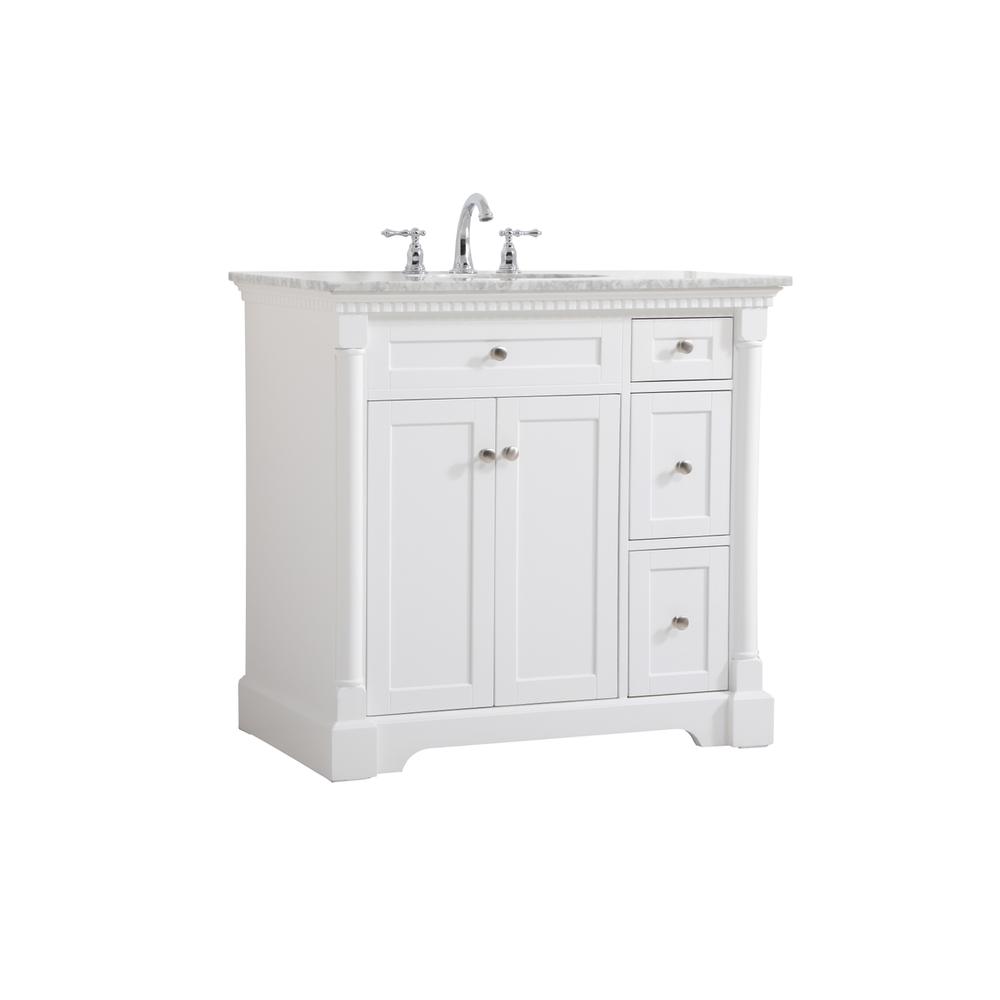 36 inch Single bathroom vanity in  White. Picture 7
