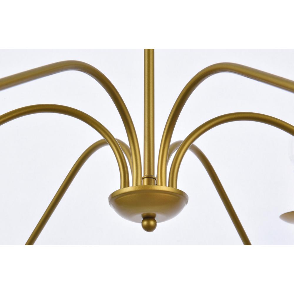 Rohan 42 inch chandelier in brass. Picture 3