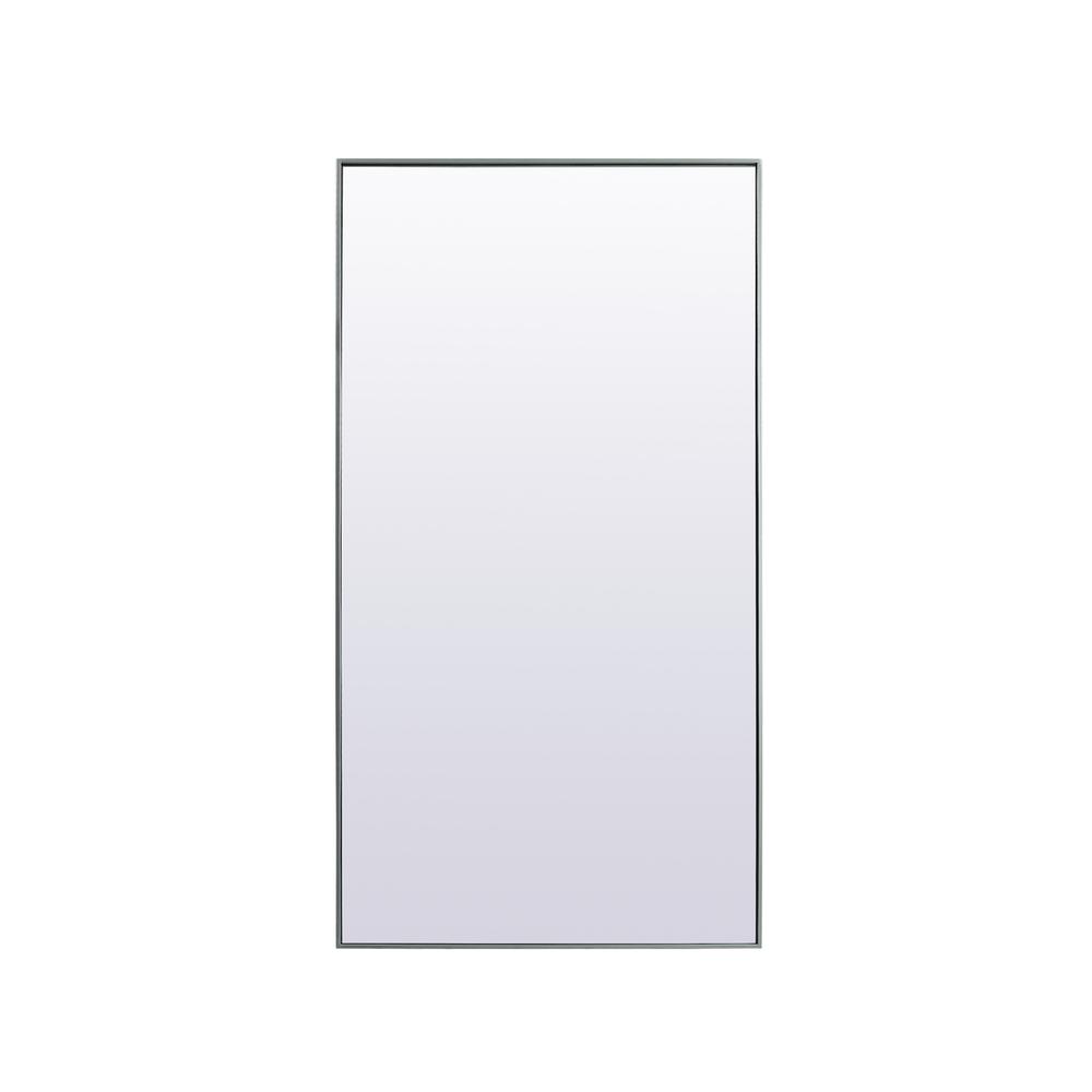 Metal Frame Rectangle Full Length Mirror 36x72 Inch in Silver. Picture 1