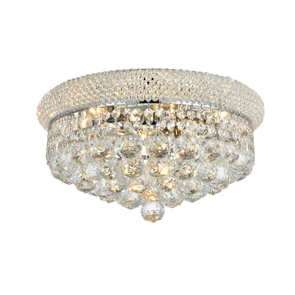 Primo 8 light Chrome Flush Mount Clear Royal Cut Crystal. Picture 5