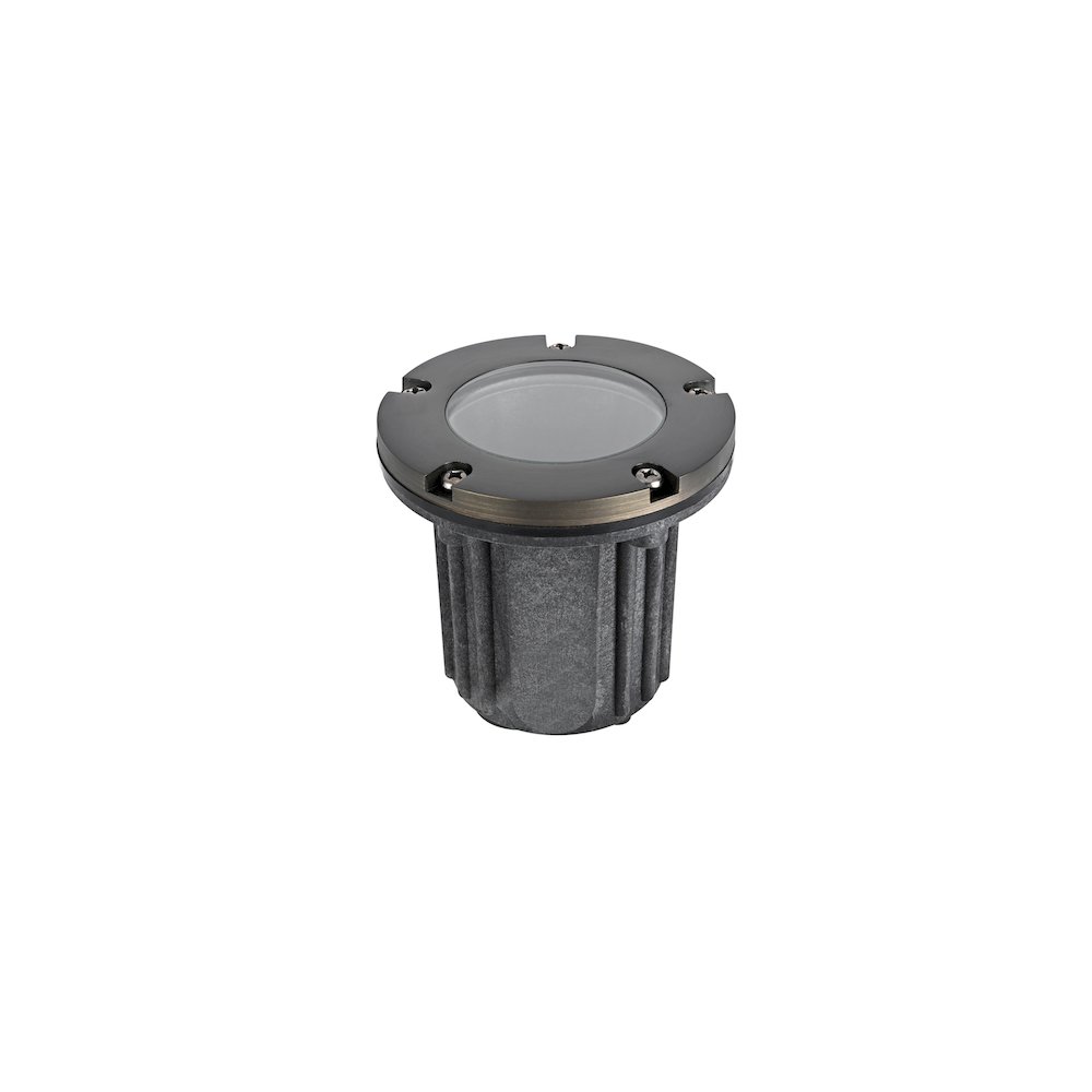 Outdoor 12V Cast Brass well light 5.25 inch Wide x 6.75 inch High in Dark Bronze. Picture 1