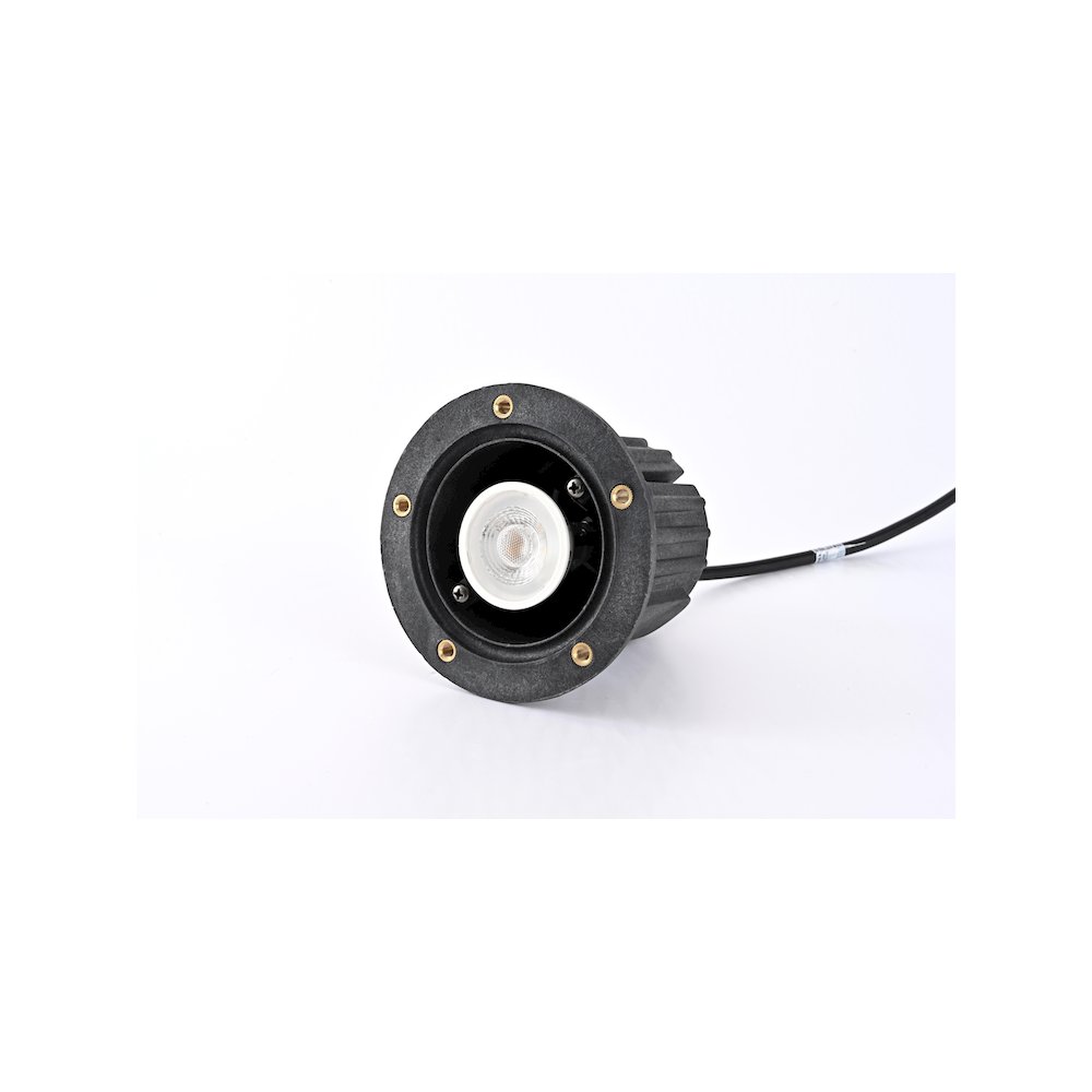 Outdoor 12V Cast Brass well light 5.25 inch Wide x 6.75 inch High in Dark Bronze. Picture 5