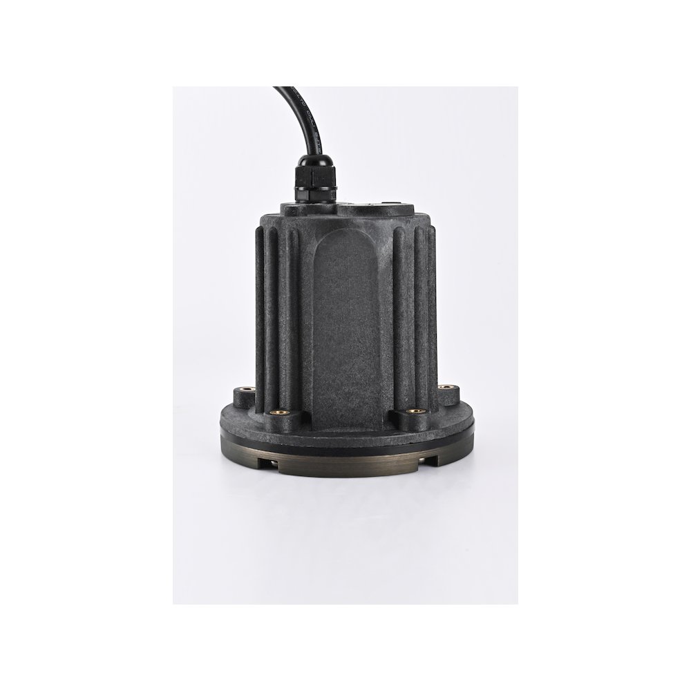 Outdoor 12V Cast Brass well light 5.25 inch Wide x 6.75 inch High in Dark Bronze. Picture 6