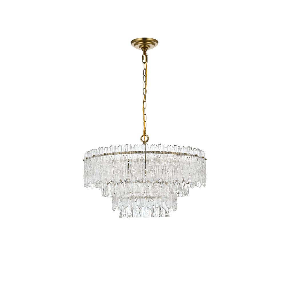 Emilia 21 inch Pendant Light in Satin Gold. Picture 7