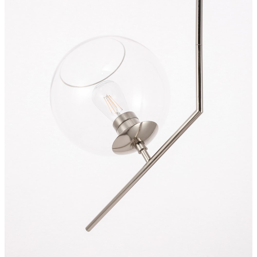 Ryland 1 Light Chrome And Clear Glass Pendant. Picture 10