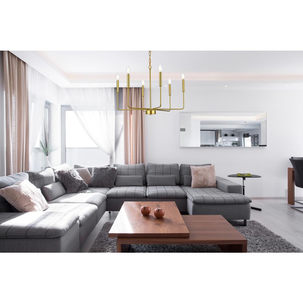 Willa 26 inch Pendant Light in Brass. Picture 9