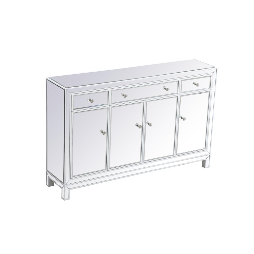 56 inch mirrored credenza in white. Picture 5