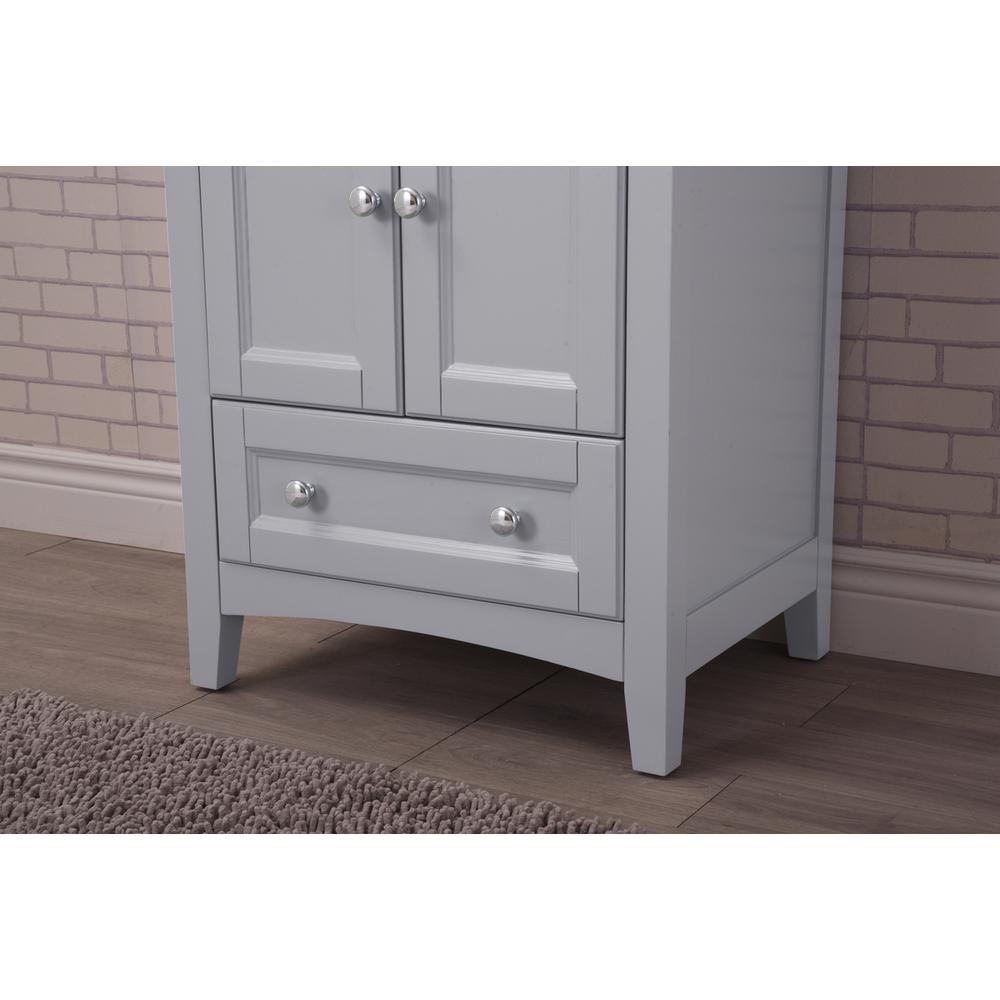 24 In. Single Bathroom Vanity Set In Medium Grey. Picture 5
