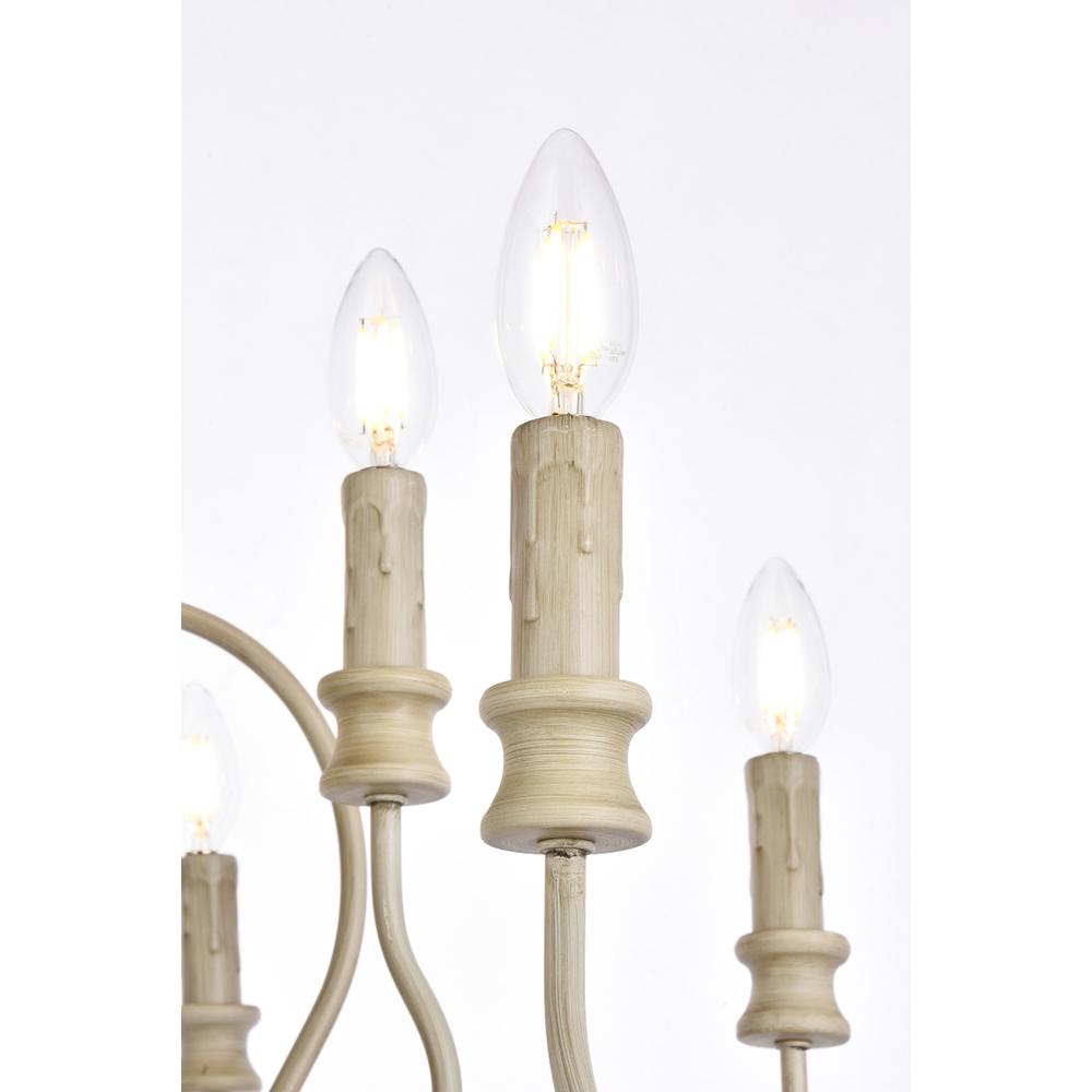Flynx 9 lights pendant in weathered dove. Picture 5