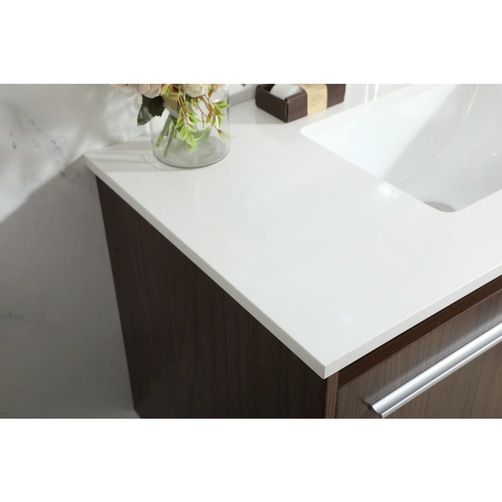 36 Inch Single Bathroom Vanity In Walnut. Picture 6