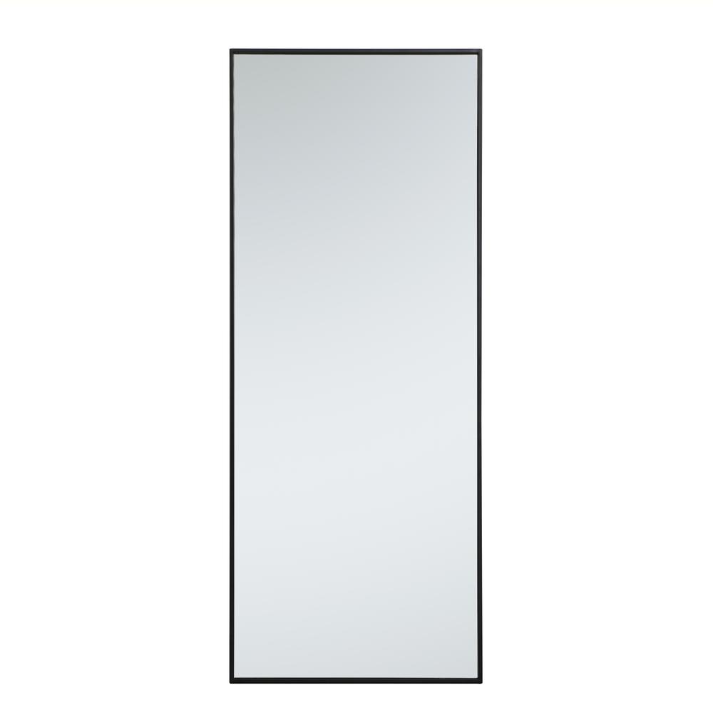 Metal frame rectangle mirror 24 inch in Black. Picture 1