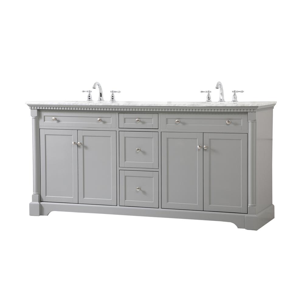 72 inch double bathroom vanity in Grey. Picture 7