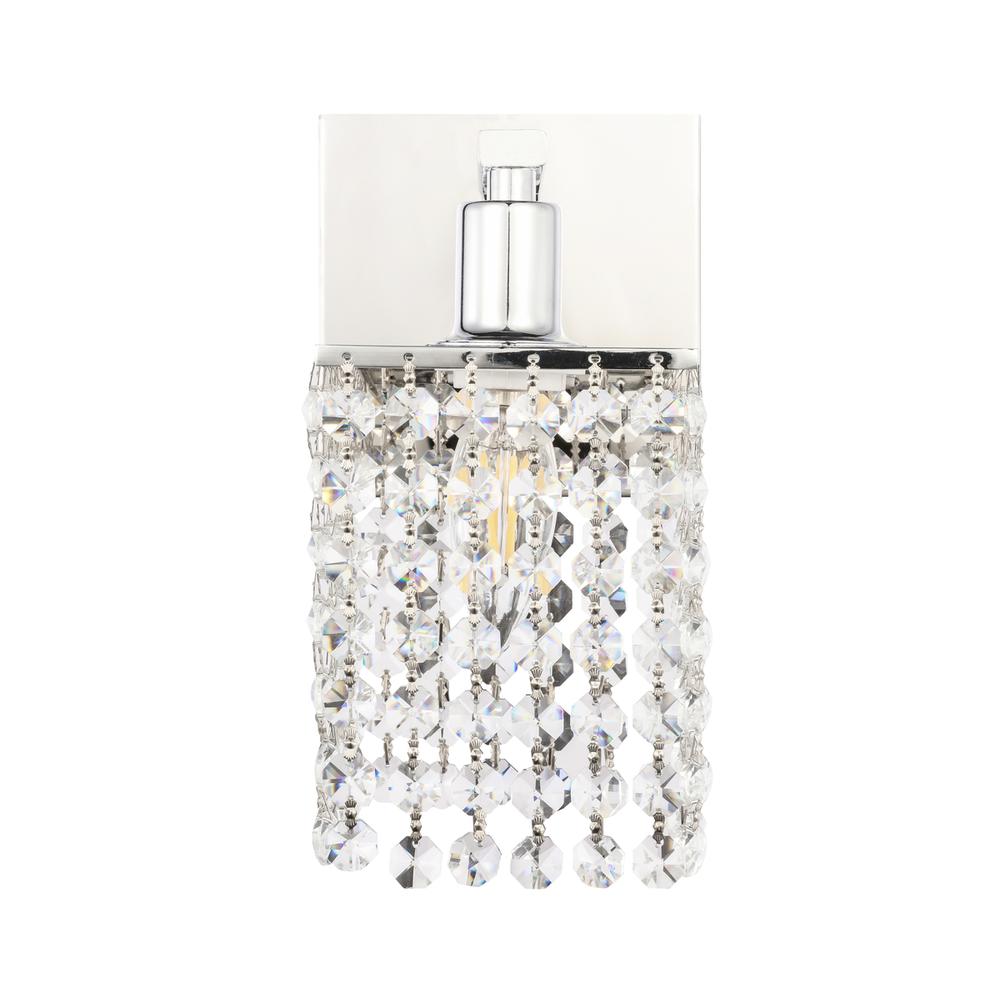 Phineas 1 light Chrome and Clear Crystals wall sconce. Picture 1