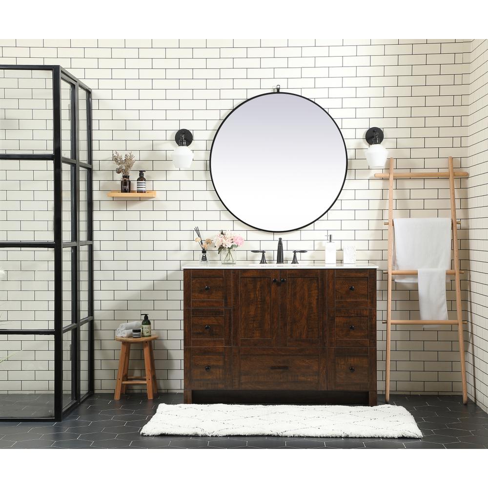 48 inch Single bathroom vanity in expresso. Picture 4