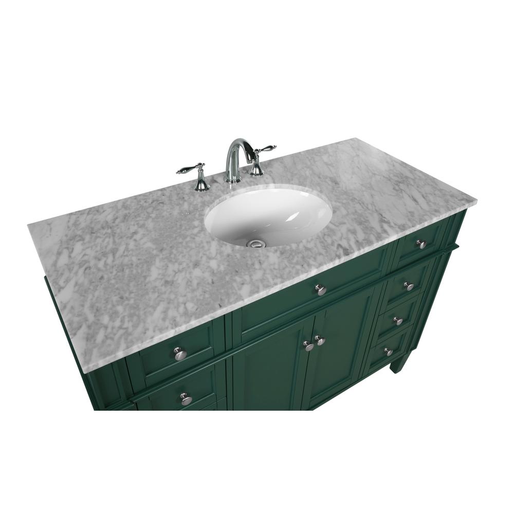 48 inch Single bathroom vanity in green. Picture 10